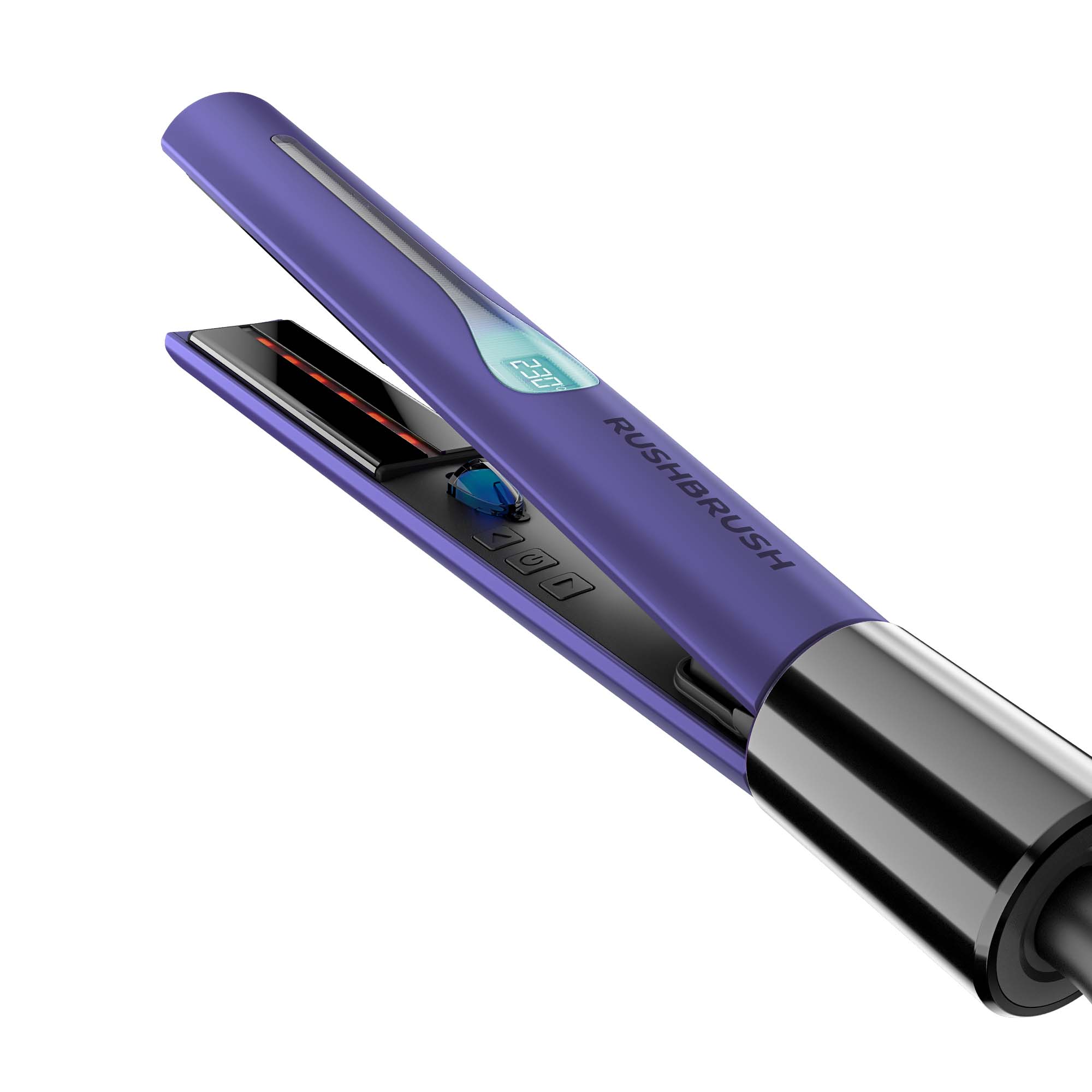 Rush Brush Hair Straightener, Purple - X2 Infra Revolver Rush Brush Hair Straightener, Purple - X2 Infra Revolver